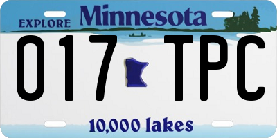 MN license plate 017TPC