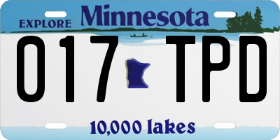 MN license plate 017TPD