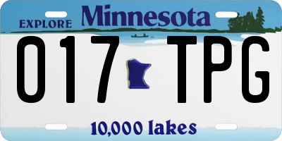 MN license plate 017TPG