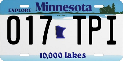 MN license plate 017TPI