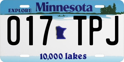 MN license plate 017TPJ