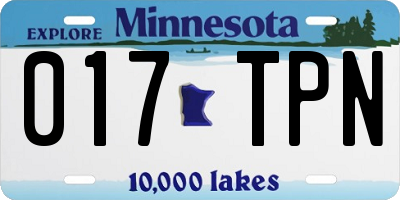 MN license plate 017TPN
