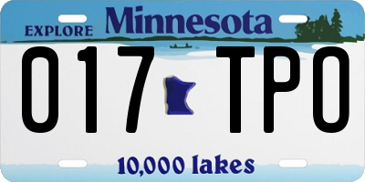 MN license plate 017TPO