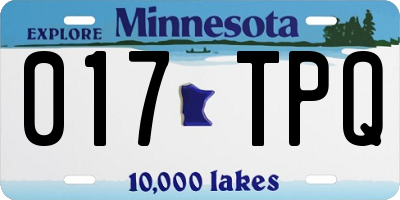 MN license plate 017TPQ