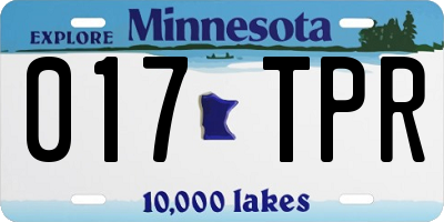MN license plate 017TPR