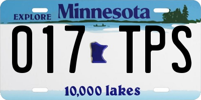 MN license plate 017TPS