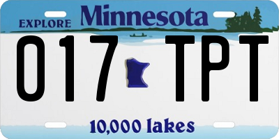 MN license plate 017TPT