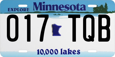MN license plate 017TQB