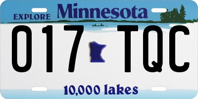 MN license plate 017TQC