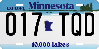 MN license plate 017TQD
