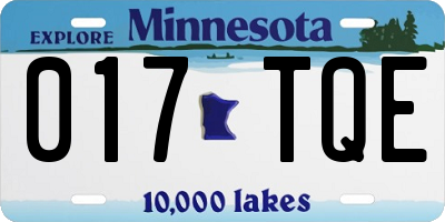 MN license plate 017TQE