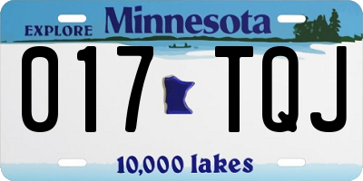 MN license plate 017TQJ