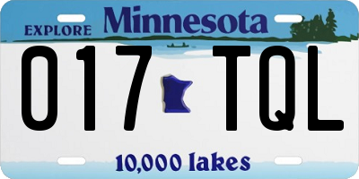 MN license plate 017TQL