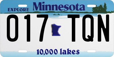 MN license plate 017TQN