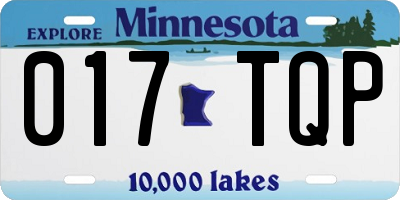 MN license plate 017TQP
