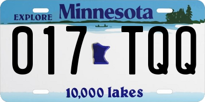 MN license plate 017TQQ