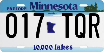 MN license plate 017TQR