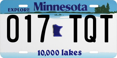 MN license plate 017TQT