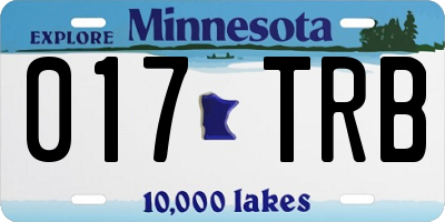MN license plate 017TRB