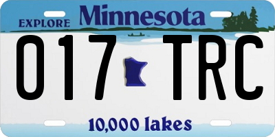 MN license plate 017TRC