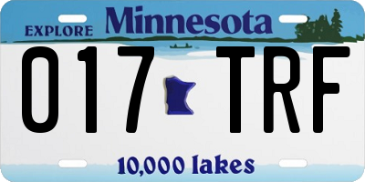 MN license plate 017TRF