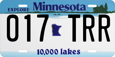 MN license plate 017TRR