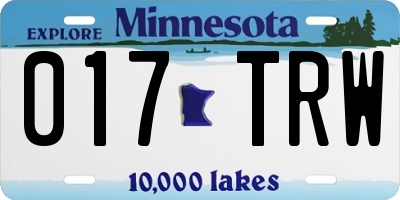 MN license plate 017TRW