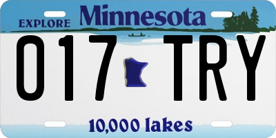 MN license plate 017TRY