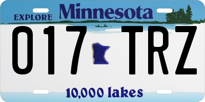 MN license plate 017TRZ