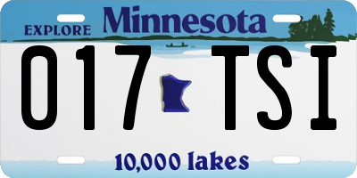 MN license plate 017TSI