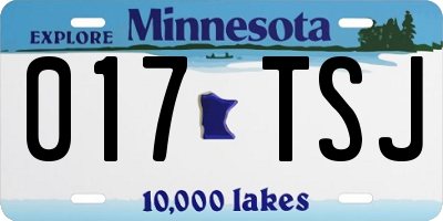 MN license plate 017TSJ