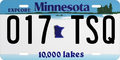 MN license plate 017TSQ