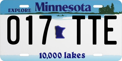 MN license plate 017TTE