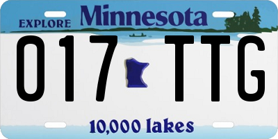 MN license plate 017TTG