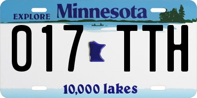 MN license plate 017TTH