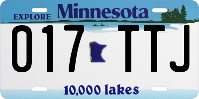 MN license plate 017TTJ