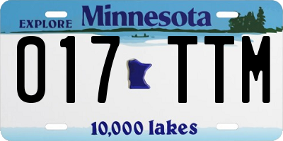 MN license plate 017TTM