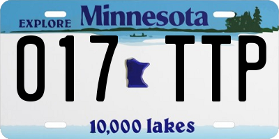MN license plate 017TTP