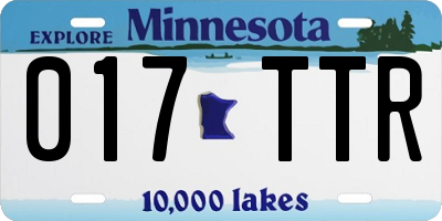 MN license plate 017TTR