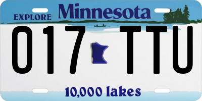 MN license plate 017TTU