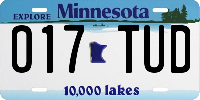 MN license plate 017TUD