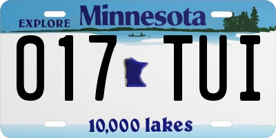 MN license plate 017TUI