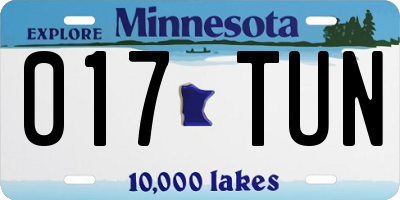 MN license plate 017TUN