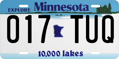 MN license plate 017TUQ