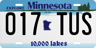 MN license plate 017TUS