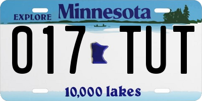 MN license plate 017TUT