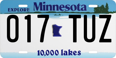 MN license plate 017TUZ