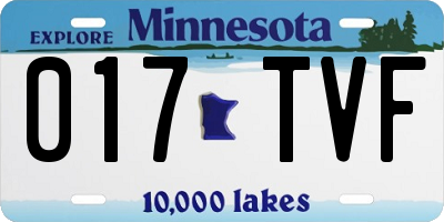 MN license plate 017TVF