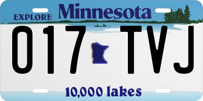 MN license plate 017TVJ