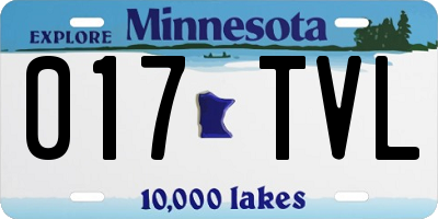 MN license plate 017TVL